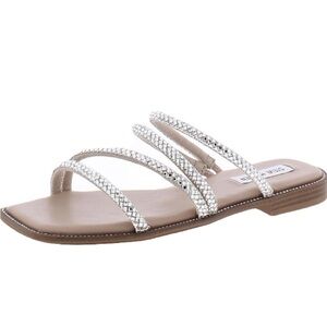 Steve Madden Women’s Spice Bling Slides Size 8 Sequins Costal Cowgirl Bohemian